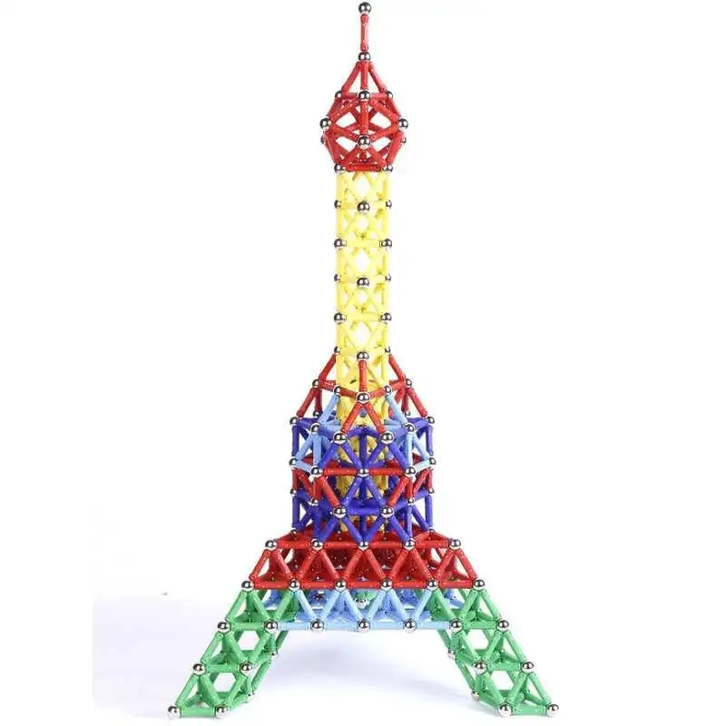 Joc creativ pentru copii, Magnastix 157 piese red-mag.ro