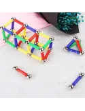 Joc creativ pentru copii, Magnastix 157 piese red-mag.ro
