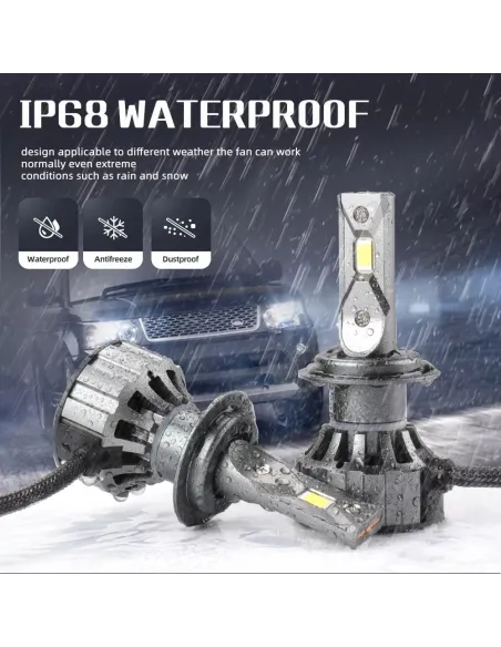 Set 2 Lampi H7 LED V20 30000 Canbus, Alb rece red-mag.ro