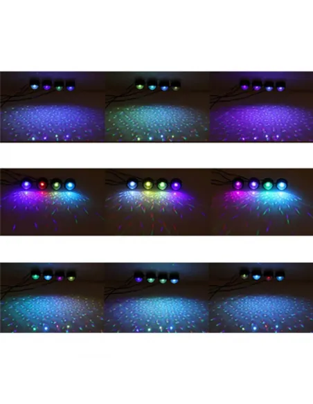 Set 4 lumini auto de interior, A10 USB LED RGB red-mag.ro