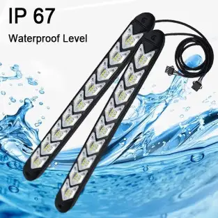 Set lumini auto LED DRL cu semnalizare dinamica, 9 module 2