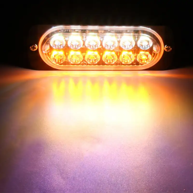 Set 4 x Stroboscop 12 LED, lumina portocalie red-mag.ro