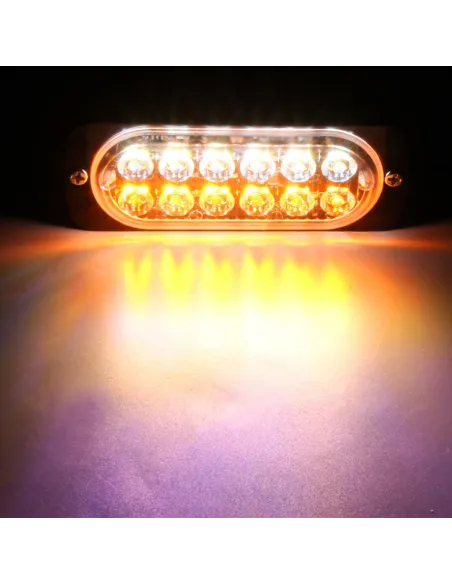 Set 4 x Stroboscop 12 LED, lumina portocalie red-mag.ro