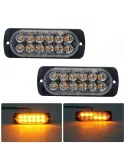 Set 4 x Stroboscop 12 LED, lumina portocalie red-mag.ro