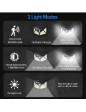 Set 2 x Lampa 100 LED cu panou solar, senzor de miscare