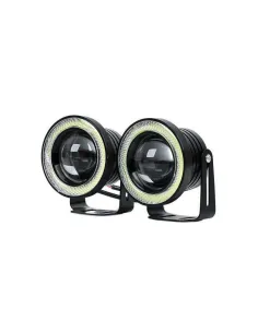 Set 2 proiectoare auto cu LED Angel Eyes, 76 mm, lumina alba 2