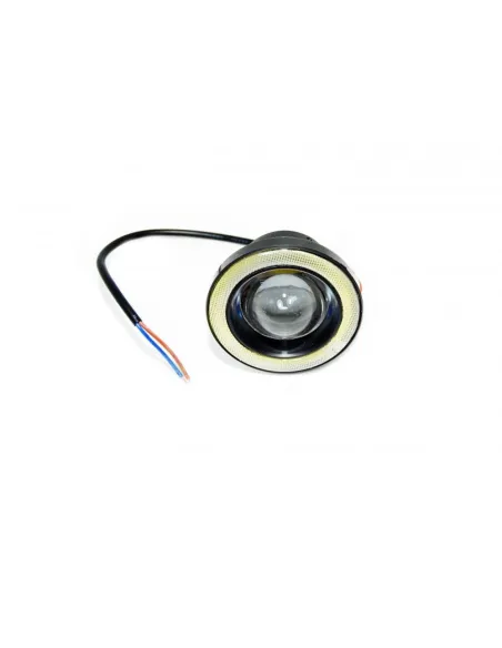 Set 2 proiectoare auto cu LED Angel Eyes, 76 mm, lumina alba