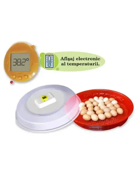 Incubator oua IO102T cu termometru si intoarcere manuala