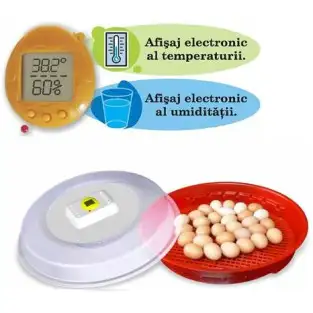 Incubator pentru oua IO102TH cu termohigrometru si intoarcere