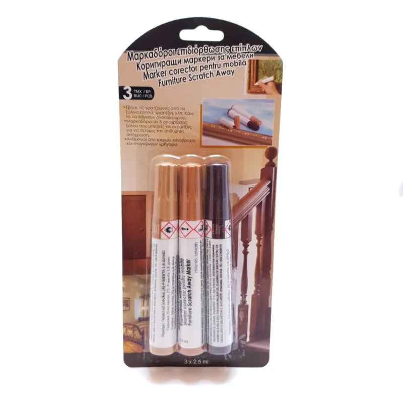 Set 3 marker corector pentru mobila, 3 bucati red-mag.ro