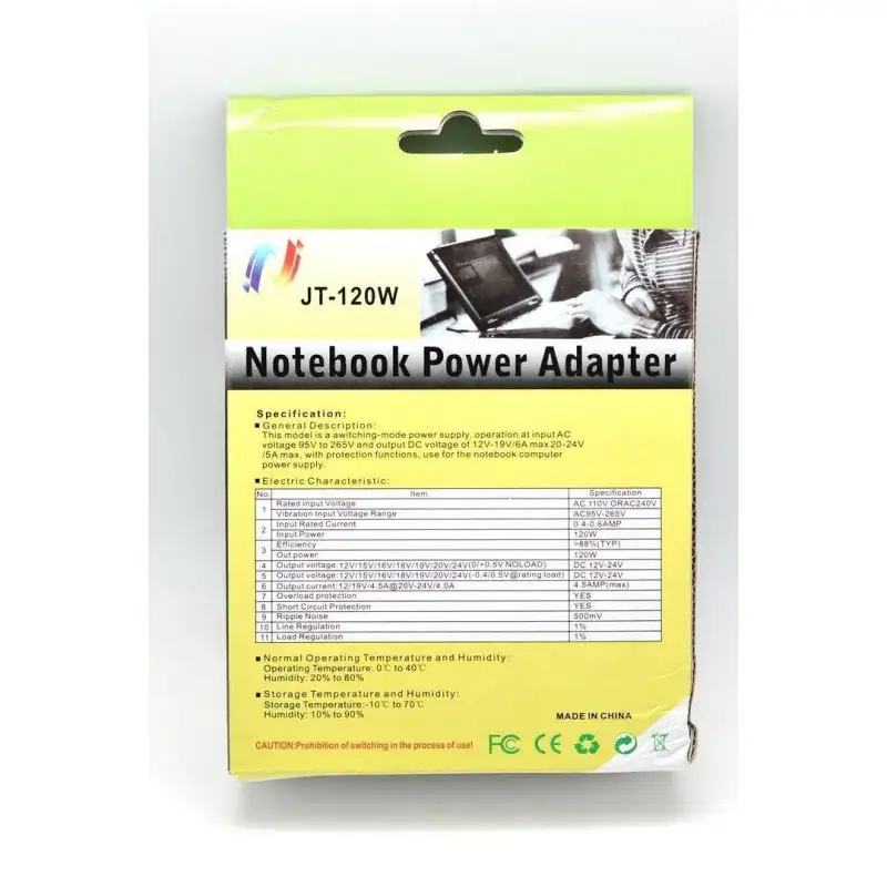 Incarcator universal laptop, 9 conectori, voltaj reglabil 12-24