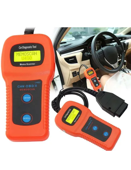 Diagnoza auto Scanner Can OBD2 U480 cu display red-mag.ro