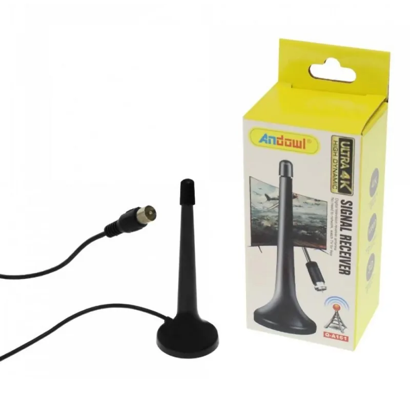 Antena extensibila semnal TV Andowl A161, baza magnetica