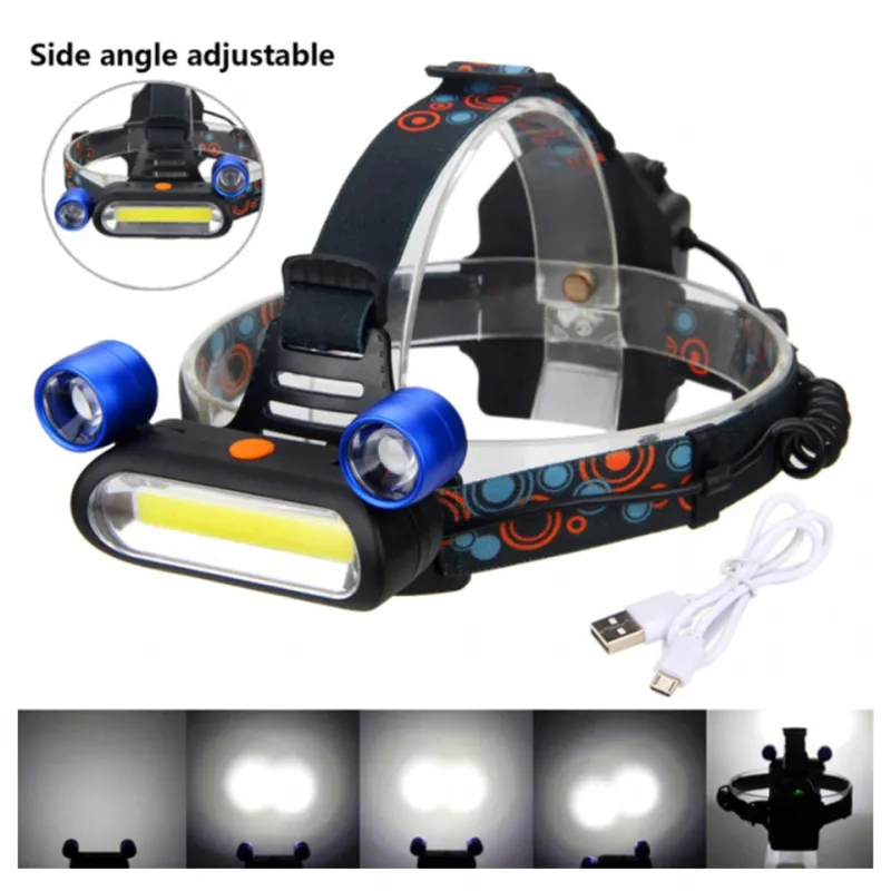 Lanterna de cap reglabila, 3 LED, 3 moduri de lumini red-mag.ro