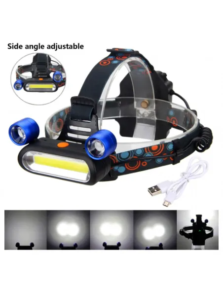 Lanterna de cap reglabila, 3 LED, 3 moduri de lumini red-mag.ro