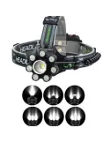 Lanterna de cap cu 8 LED si 6 faze de lumina, model BL-T85-8