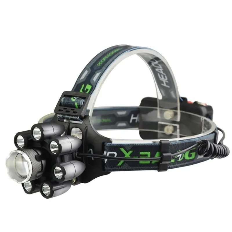 Lanterna de cap cu 8 LED si 6 faze de lumina, model BL-T85-8