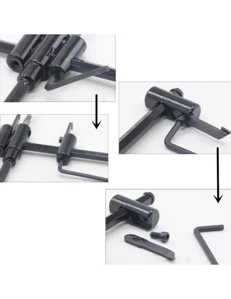 Burghiu pentru lemn, reglabil, D 30 - 120 mm red-mag.ro