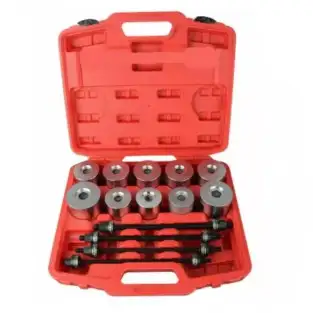 Trusa cu presa pentru bucse si rulmenti cu 4 axe filetante