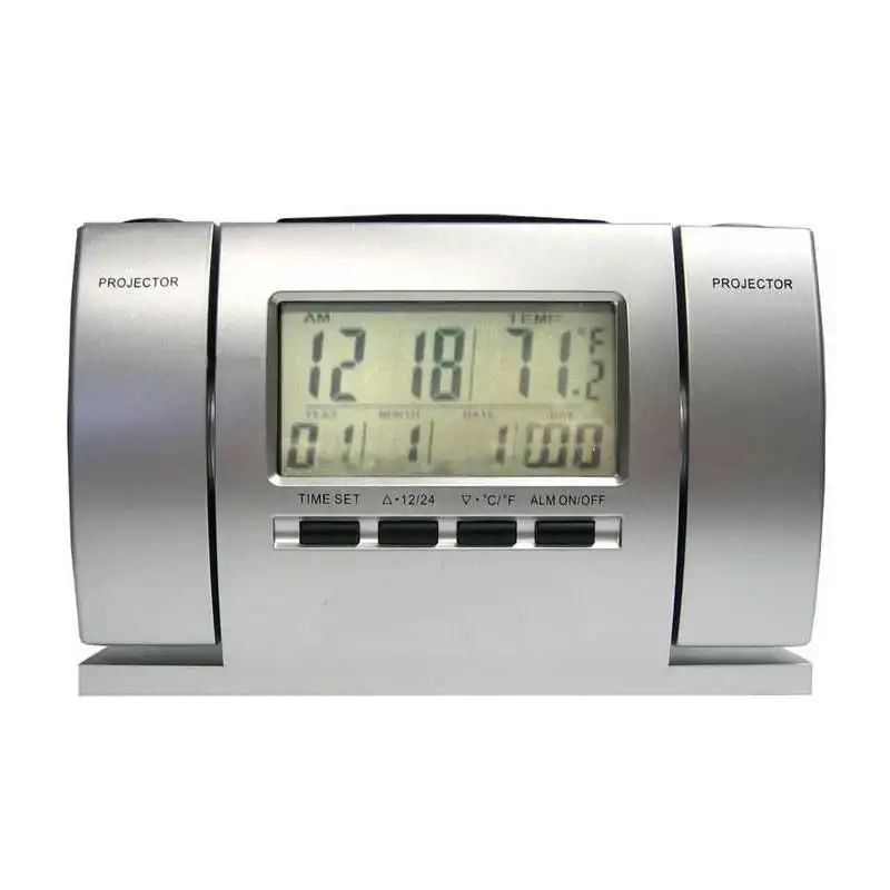 Ceas cu dubla proiectie pe tavan ora si temperatura red-mag.ro