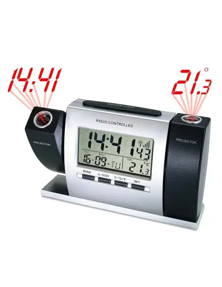 Ceas cu dubla proiectie pe tavan ora si temperatura red-mag.ro