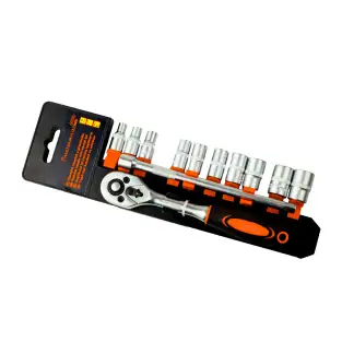 Set chei tubulare 12 piese cu clicket si prelungitor 1/4