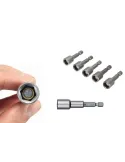 Set 5 adaptori magnetici profesionali 1/4 8mm pentru tabla