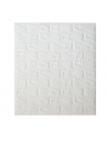 Tapet autoadeziv caramizi albe, 77 x 70 cm, spuma moale 3D