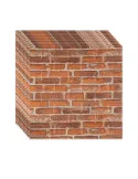 Tapet 3D caramida portocalie, 77 x 70 cm, spuma moale