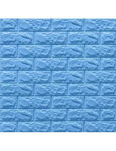 Tapet 3D caramida albastra, 77 x 70 cm, auto-adeziv pentru
