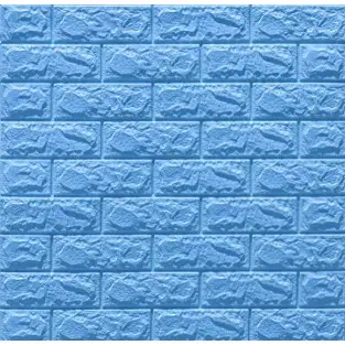 Tapet 3D caramida albastra, 77 x 70 cm, auto-adeziv pentru