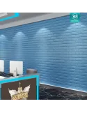 Tapet 3D caramida albastra, 77 x 70 cm, auto-adeziv pentru