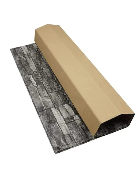 Tapet 3D caramida gri, 77 x 70 cm, auto-adeziv pentru interior