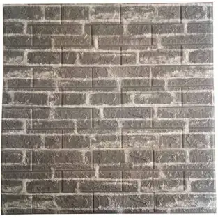 Tapet 3D caramida gri deschis, 77 x 70 cm, auto-adeziv pentru