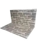 Tapet 3D caramida gri deschis, 77 x 70 cm, auto-adeziv pentru