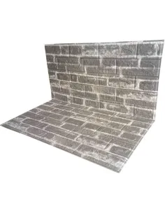 Tapet 3D caramida gri deschis, 77 x 70 cm, auto-adeziv pentru 2