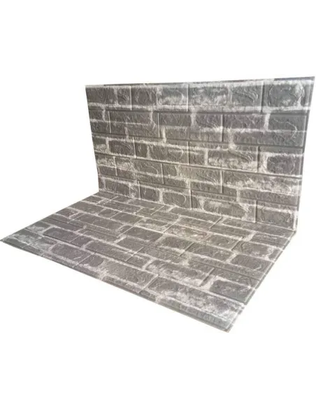 Tapet 3D caramida gri deschis, 77 x 70 cm, auto-adeziv pentru