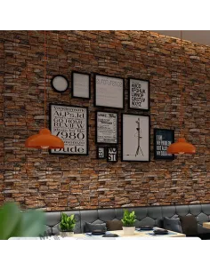 Tapet 3D caramida maro, 77 x 70 cm, auto-adeziv pentru interior 2