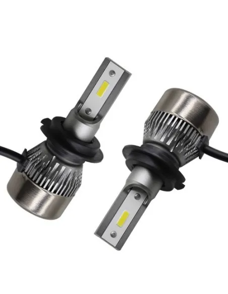 Set 2 LED-uri Auto H7, 80w, 6500k, R6, SLIM red-mag.ro