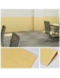 Tapet 3D lambriu galben, 77 x 70 cm, auto-adeziv pentru
