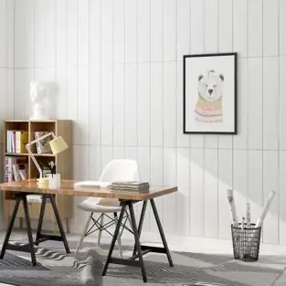 Tapet 3D lambriu gri, 77 x 70 cm, auto-adeziv pentru interior 2