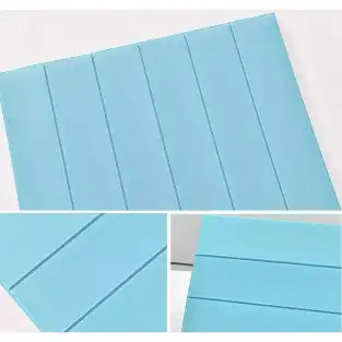 Tapet 3D lambriu bleu, 77 x 70 cm, auto-adeziv pentru interior