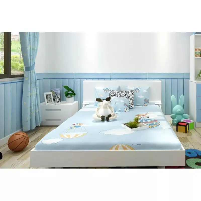 Tapet 3D lambriu bleu, 77 x 70 cm, auto-adeziv pentru interior