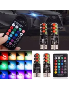 Set 2 becuri de pozitie LED RGB cu telecomanda si intensitate 2