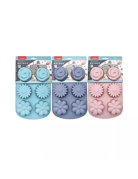 Forma din silicon pentru 6 briose,modele diferite