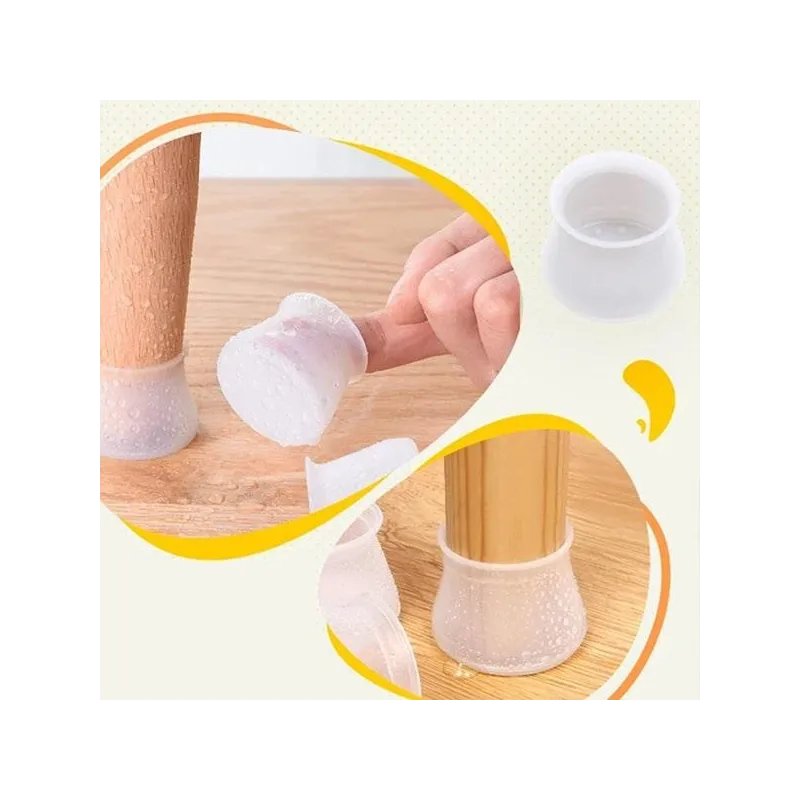 Set 8 protectii din silicon pentru picioare scaun rotunde sau