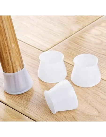 Set 8 protectii din silicon pentru picioare scaun rotunde sau