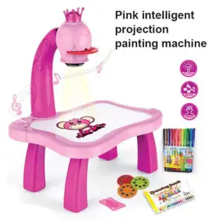 Masuta de desen cu proiector, 24 tipare desen si 12 carioci 2