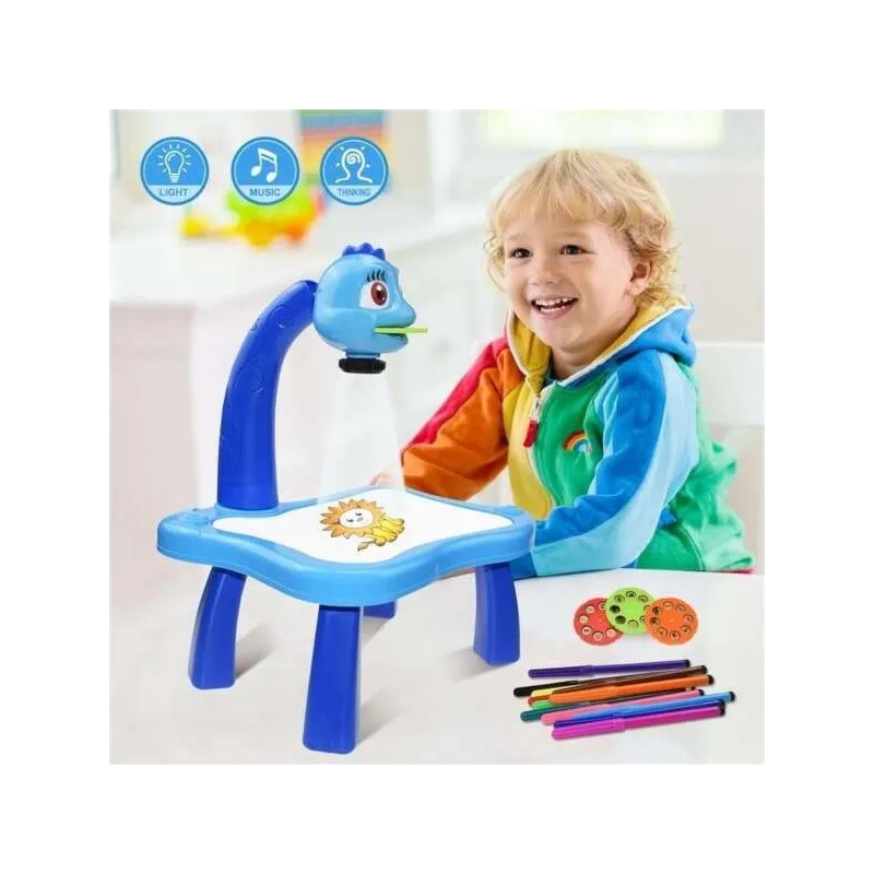 Masuta de desen cu proiector, 24 tipare desen si 12 carioci