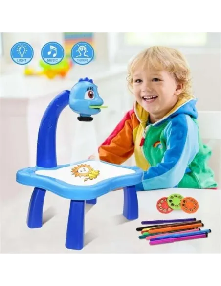 Masuta de desen cu proiector, 24 tipare desen si 12 carioci